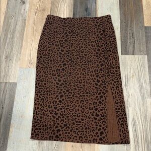 Animal Print leopard Midi Skirt